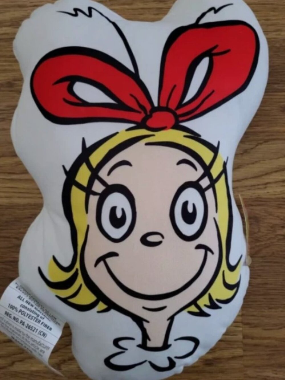 Dr Seuss Grinch Cindy Lou Who Decorative 17" Stuffed Shaped Pillow